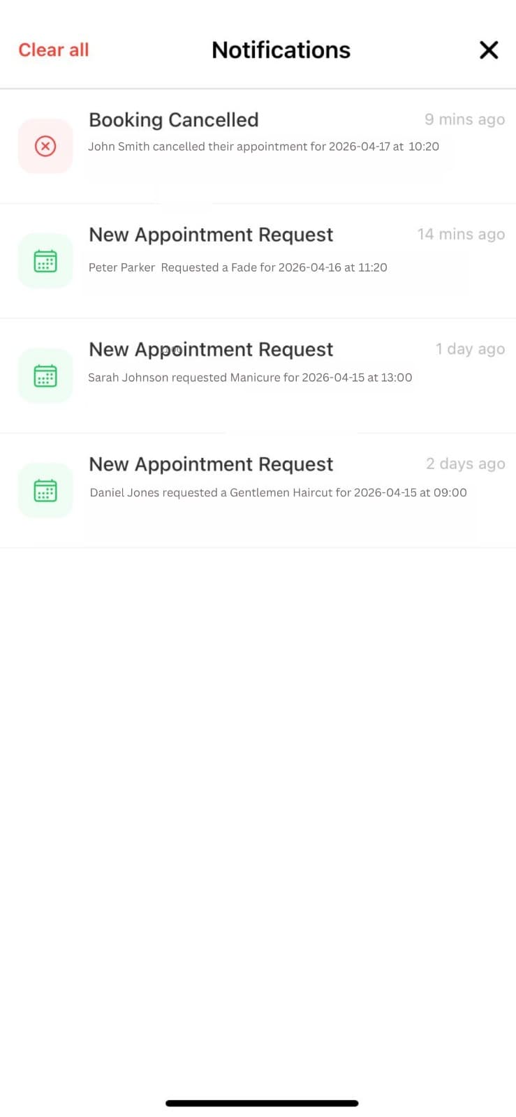 Never Miss a Booking